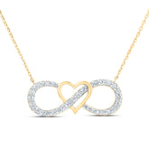 1/4CTW-DIA P1 GIFT INFINITY HEART NECKLACE(18 INCH)